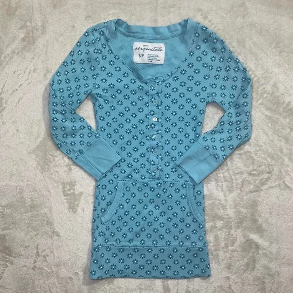 blue y2k Aeropostale henley top - Picture 2 of 7